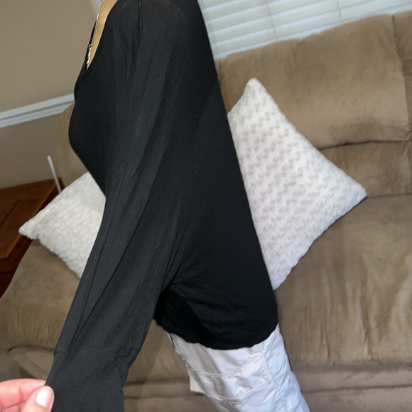 NWOT. Black Splendid Long Sleeve Shirt. - Picture 4 of 6